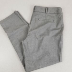 Liz Claiborne Womens Black White Mid Rise Flat Front Regular Fit Dress Pant Sz 6